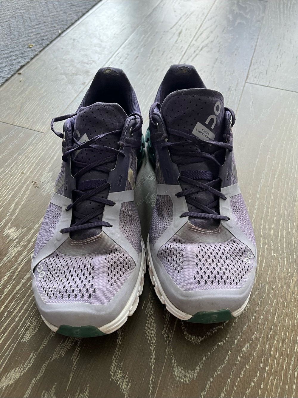On Running Women’s Athletic Sneakers in Lavender and Green (W10)